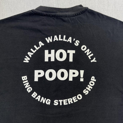 90s HOT POOP Tシャツ レコード バンドT 黒 ba-u-2505-076
