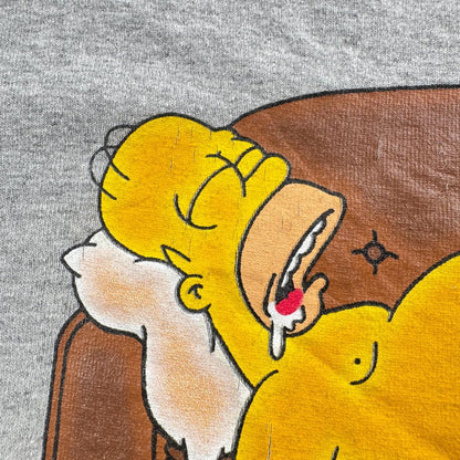 00s シンプソンズ ソファ グレー USA製 M Tシャツ ch-u-2505-075
