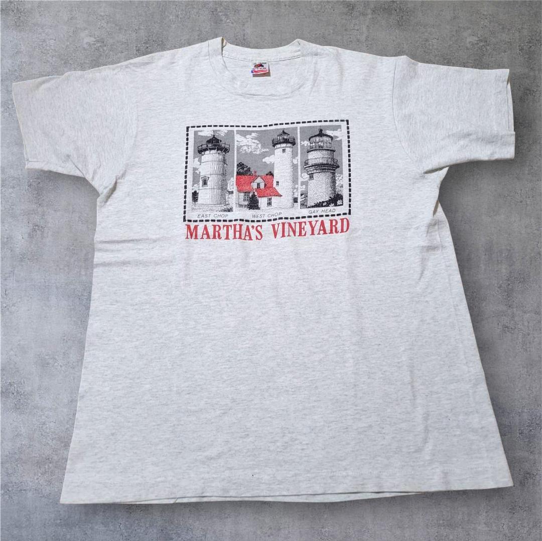 90s アート USA製 フルーツオブザルーム グレー L a-000022