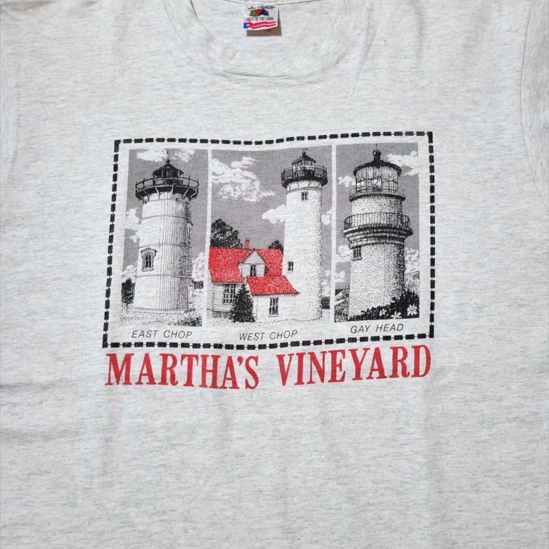 90s アート USA製 フルーツオブザルーム グレー L a-000022