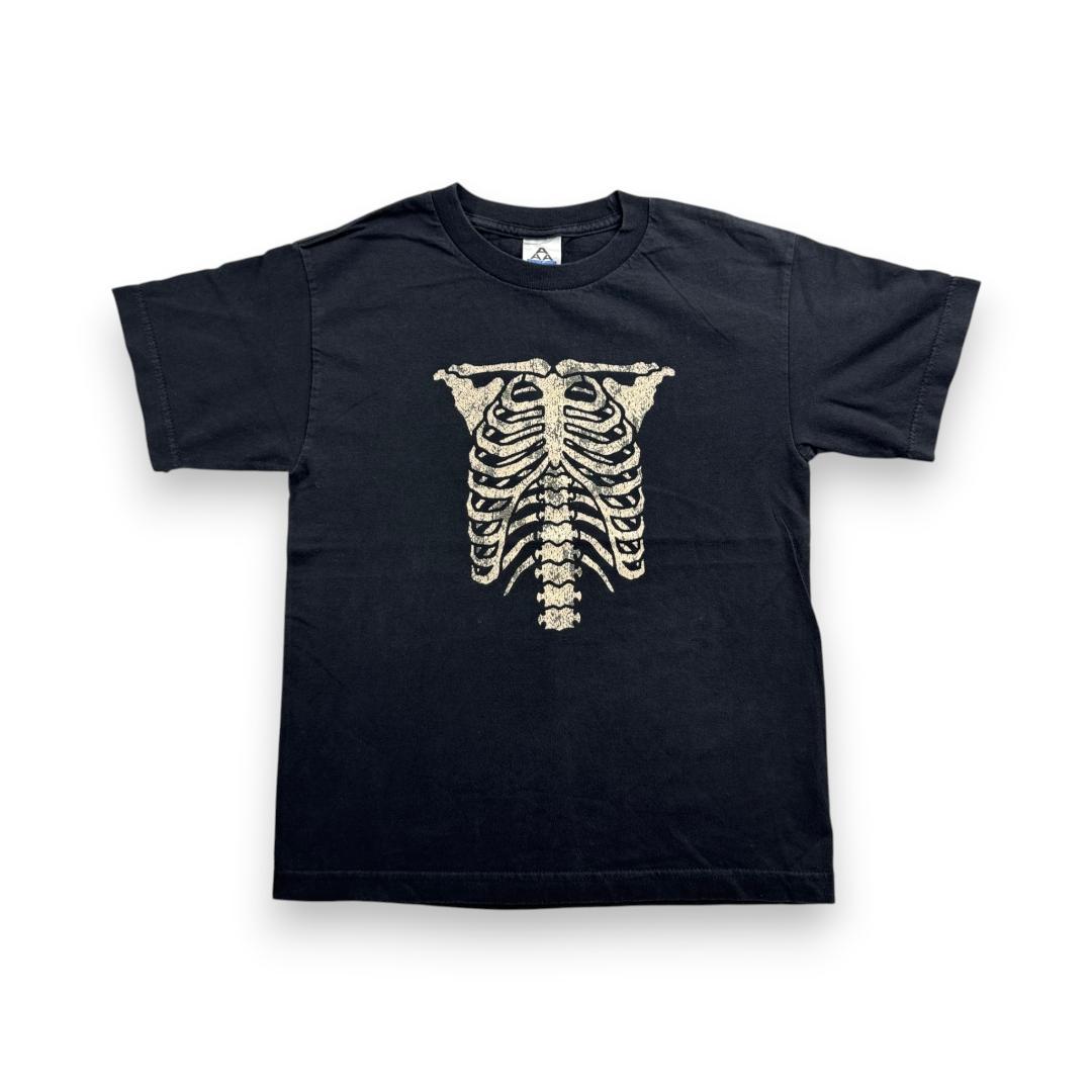 ガイコツ スカル スケルトン Tシャツ 骨 解剖 アートT 黒 a-u-2505-006