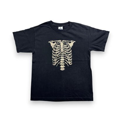 ガイコツ スカル スケルトン Tシャツ 骨 解剖 アートT 黒 a-u-2505-006