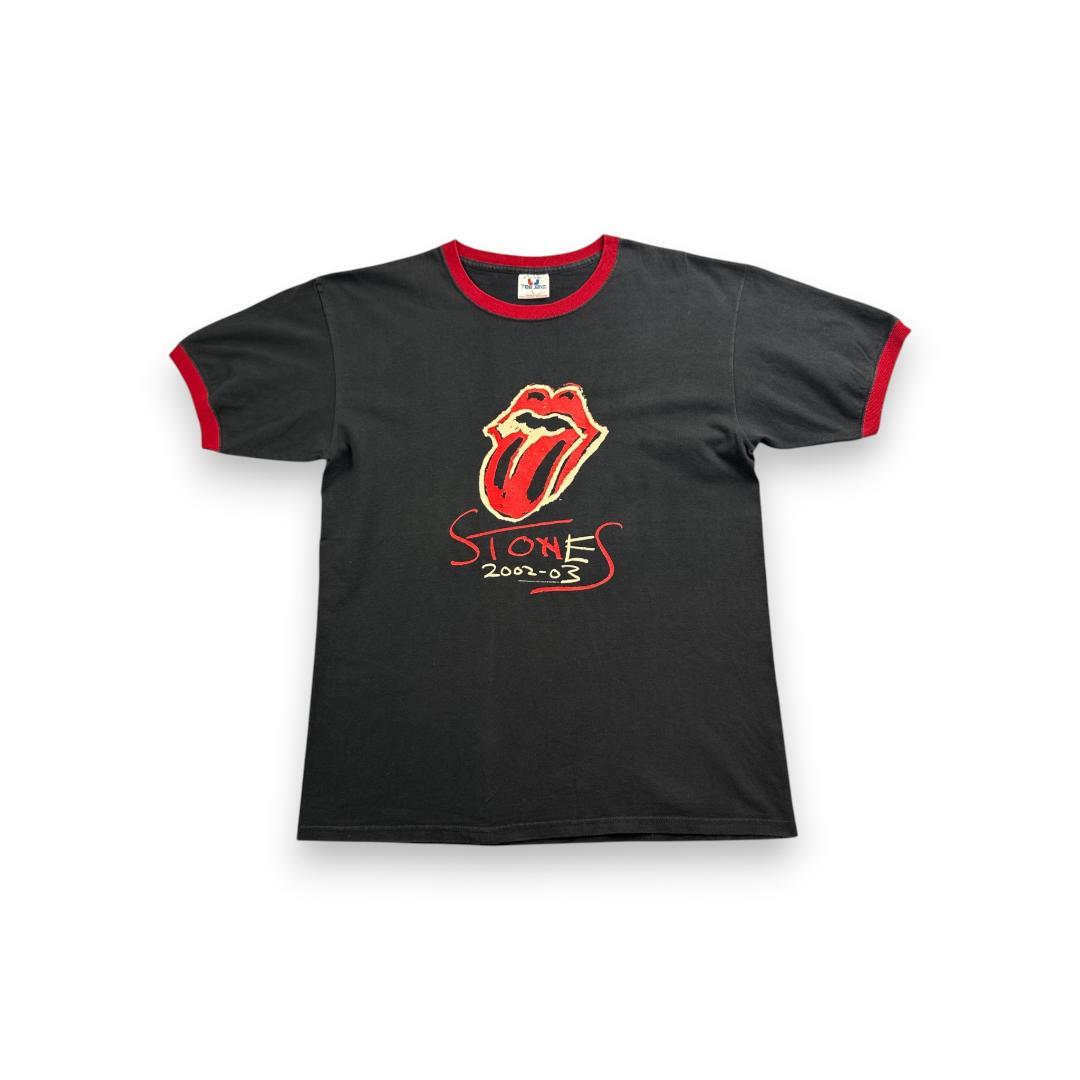ローリングストーンズ Tシャツ リンガー 黒 赤 USA製 L ba-t-2505-017