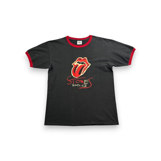 ローリングストーンズ Tシャツ リンガー 黒 赤 USA製 L ba-t-2505-017