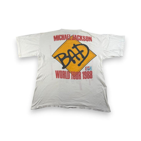 80s マイケルジャクソン Tシャツ パズル ツアー BAD ba-000028