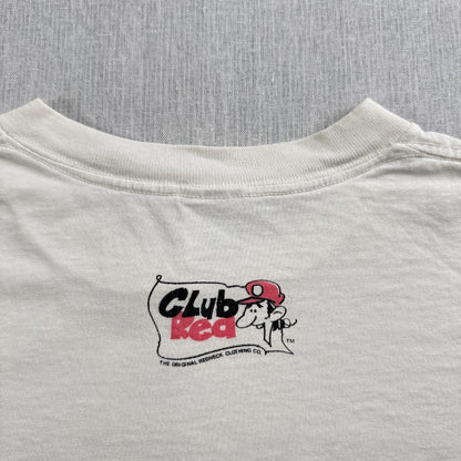 90s ジョークT エロT Tシャツ アートT club red 白 a-u-2505-038