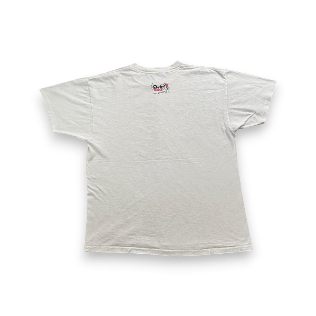 90s ジョークT エロT Tシャツ アートT club red 白 a-u-2505-038