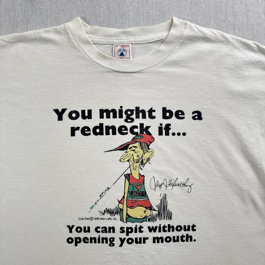90s ジョークT エロT Tシャツ アートT club red 白 a-u-2505-038