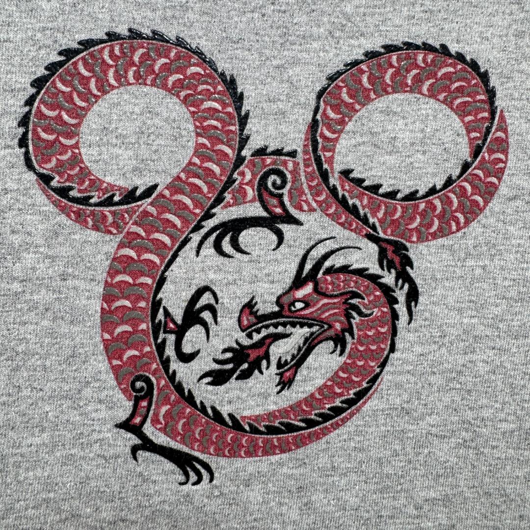 00s ディズニー ドラゴン 龍 ミッキー Tシャツ d-000031