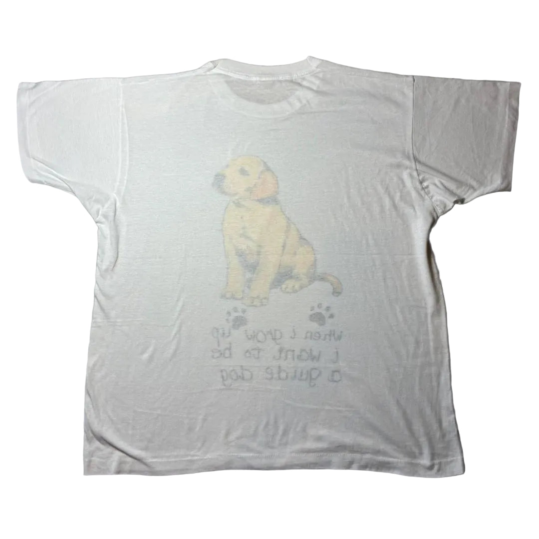 80s 90s 盲導犬  子犬 アニマルT アートT スクリーンスターズ ホワイト 2XL a-u-2505-075