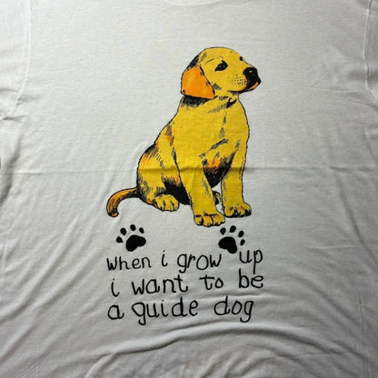 80s 90s 盲導犬  子犬 アニマルT アートT スクリーンスターズ ホワイト 2XL a-u-2505-075