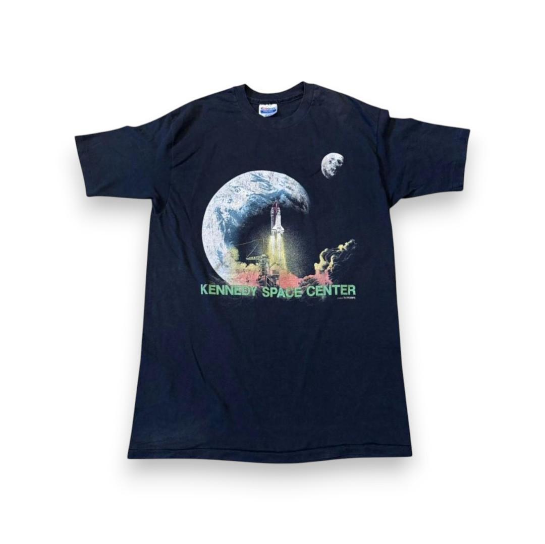 80s ケネディ宇宙センター Tシャツ USA製 黒 XL z-000007