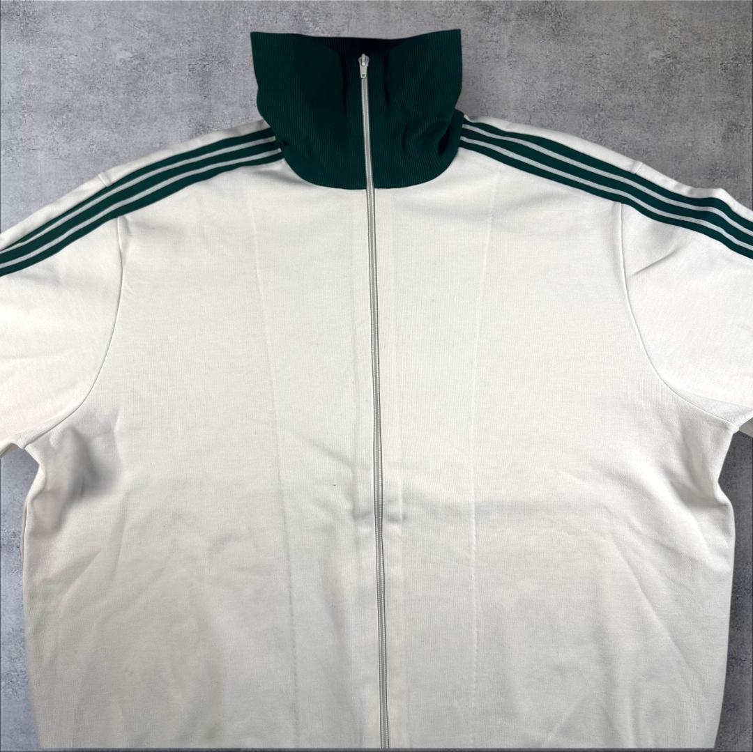 70s adidas トラックジャケット 西ドイツ製 ホワイト デサント 6号 ad-t-2505-015
