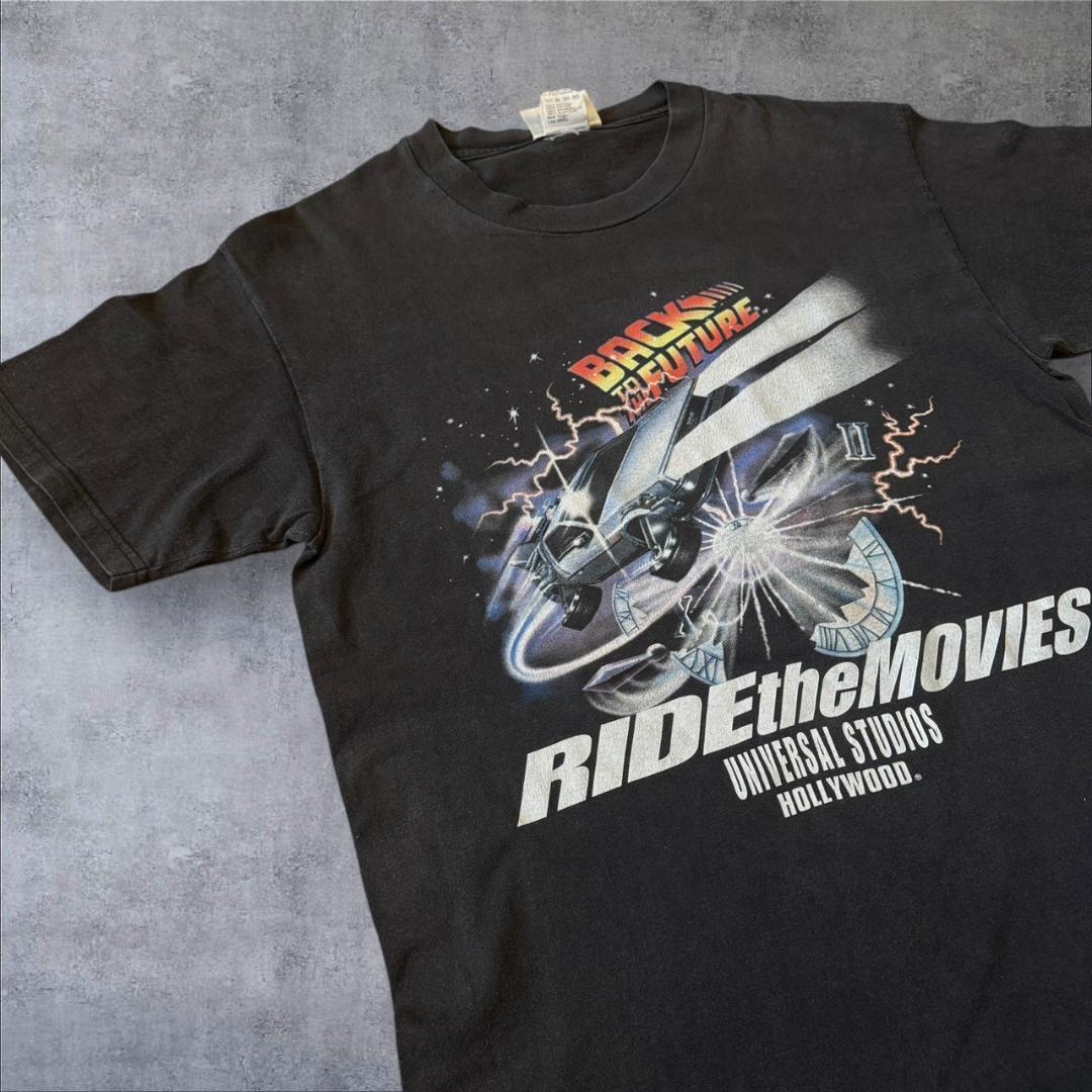 90s バックトゥーザフューチャー Tシャツ USA製 映画T 黒 z-000022