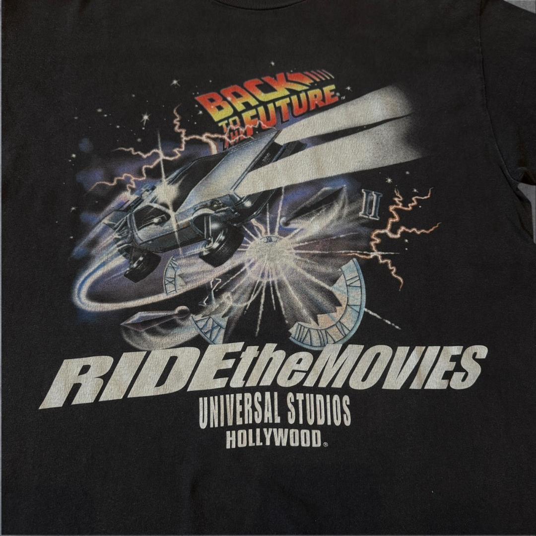 90s バックトゥーザフューチャー Tシャツ USA製 映画T 黒 z-000022