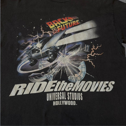 90s バックトゥーザフューチャー Tシャツ USA製 映画T 黒 z-000022