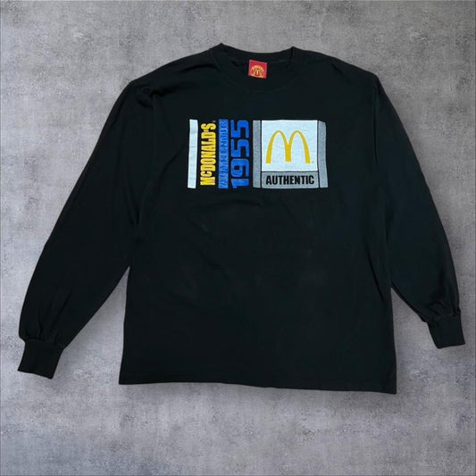 00s マクドナルド McDonalds 長袖 ロンT Lサイズ 黒 co-000047