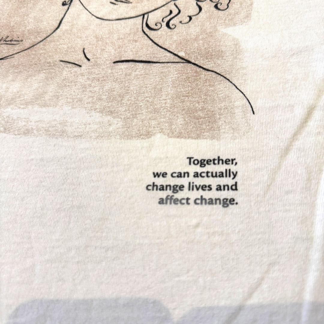 00s アートT 白 ベージュ グラフィック XL z-000015