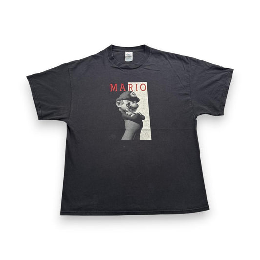 マリオ スカーフェイス パロディ Tシャツ 黒 XL デルタ 00s ch-t-2505-005