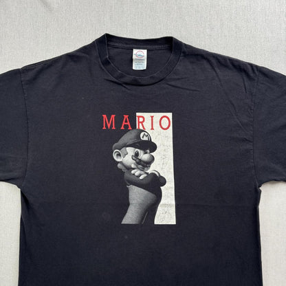 マリオ スカーフェイス パロディ Tシャツ 黒 XL デルタ 00s ch-t-2505-005