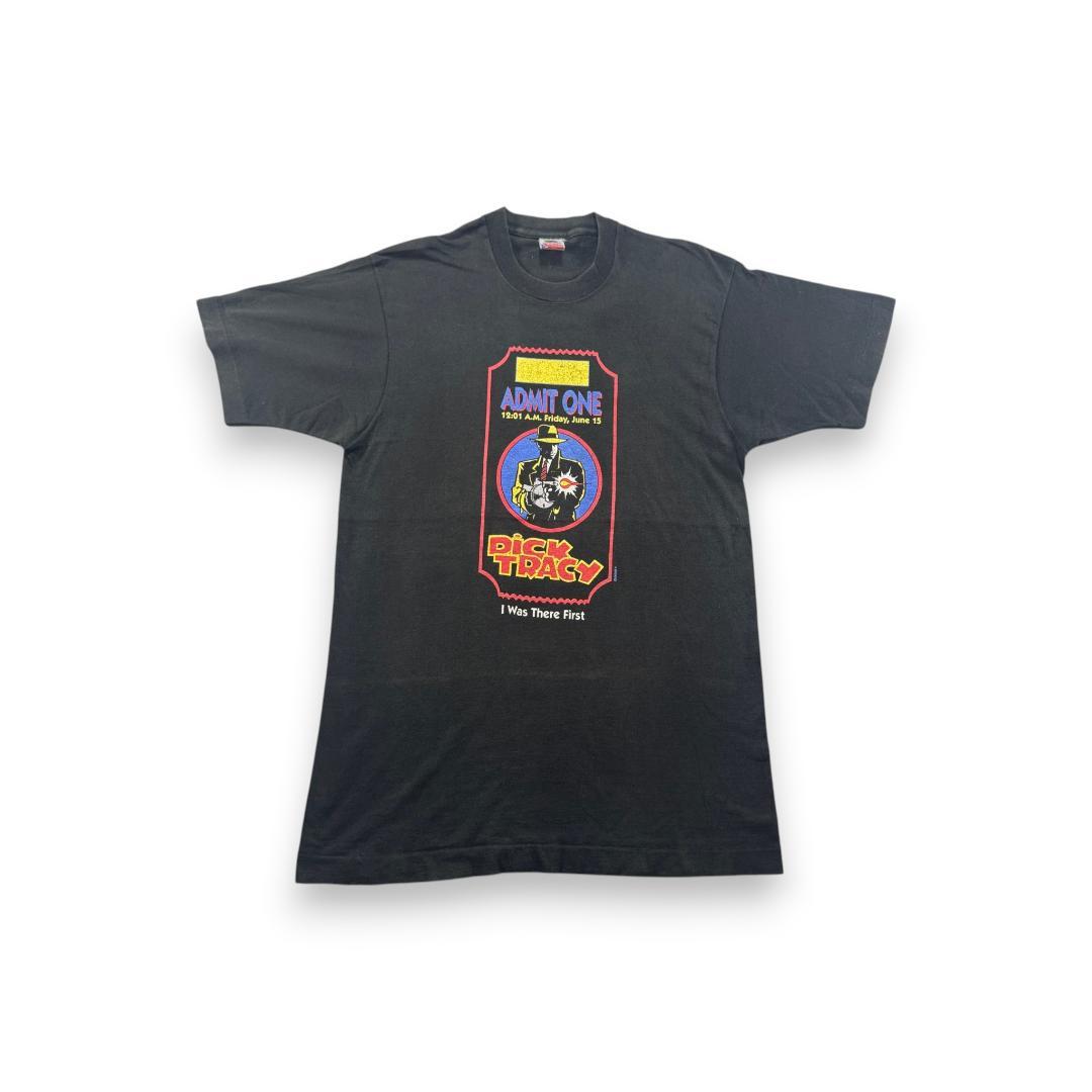 90s ディズニー Dick Tracy Tシャツ 黒 USA製 L d-000028