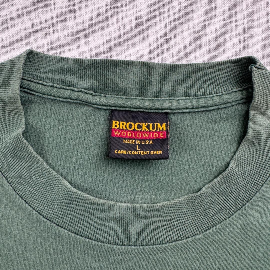 90s ACDC ブロッカム BROCKUM Tシャツ 緑 バンT ba-t-2505-027