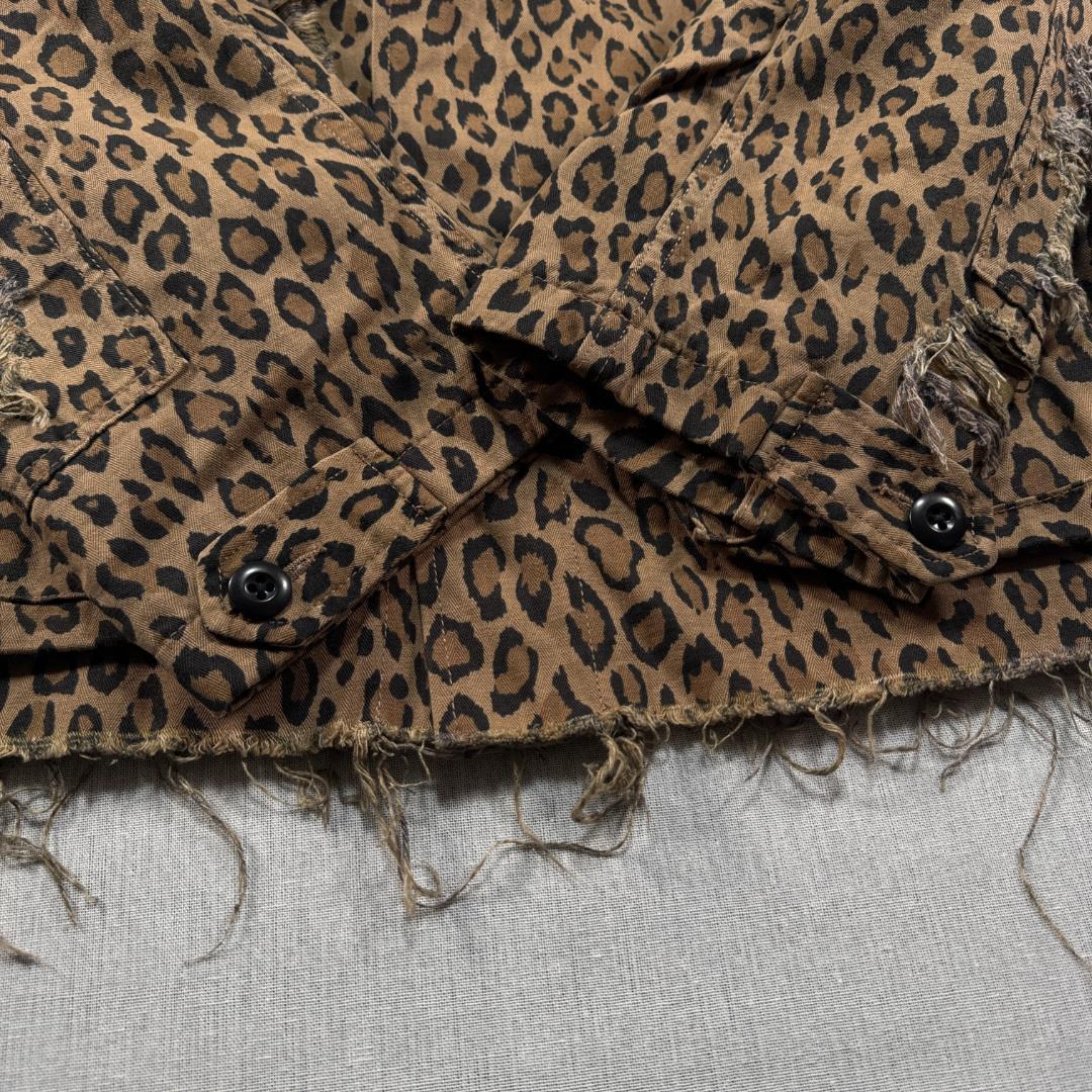 R13 レオパード ジャケット Shredded Leopard Abu 豹柄 ja-u-2505-044