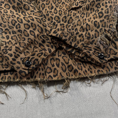 R13 レオパード ジャケット Shredded Leopard Abu 豹柄 ja-u-2505-044