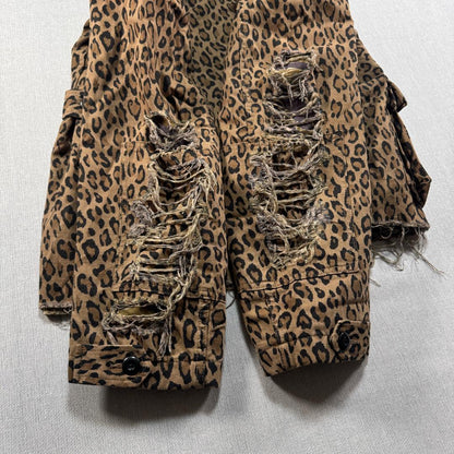 R13 レオパード ジャケット Shredded Leopard Abu 豹柄 ja-u-2505-044