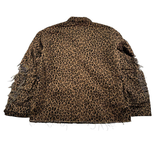 R13 レオパード ジャケット Shredded Leopard Abu 豹柄 ja-u-2505-044