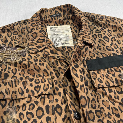 R13 レオパード ジャケット Shredded Leopard Abu 豹柄 ja-u-2505-044