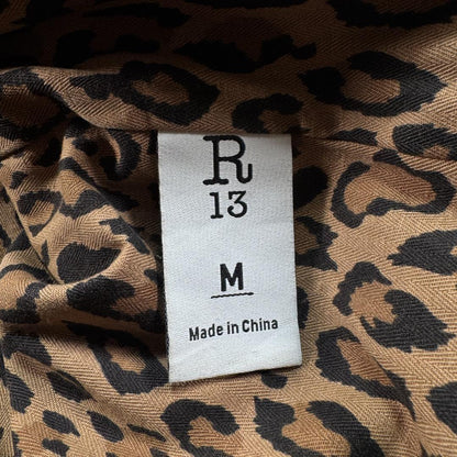 R13 レオパード ジャケット Shredded Leopard Abu 豹柄 ja-u-2505-044