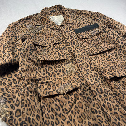 R13 レオパード ジャケット Shredded Leopard Abu 豹柄 ja-u-2505-044