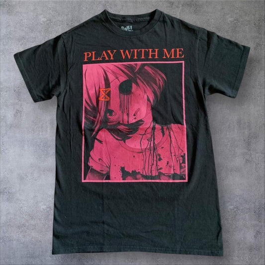 Doki Doki ナツキ ドキドキ文芸部 Tシャツ ブラック ゲーム アニメ ch-000025