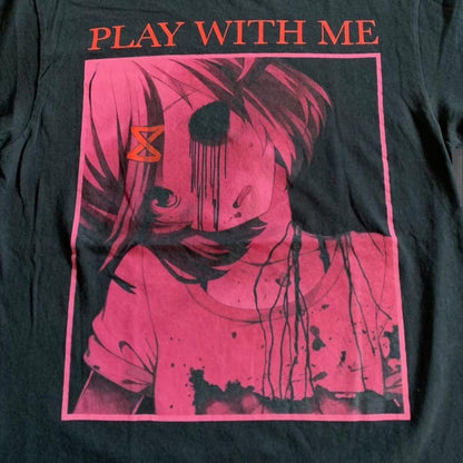 Doki Doki ナツキ ドキドキ文芸部 Tシャツ ブラック ゲーム アニメ ch-000025