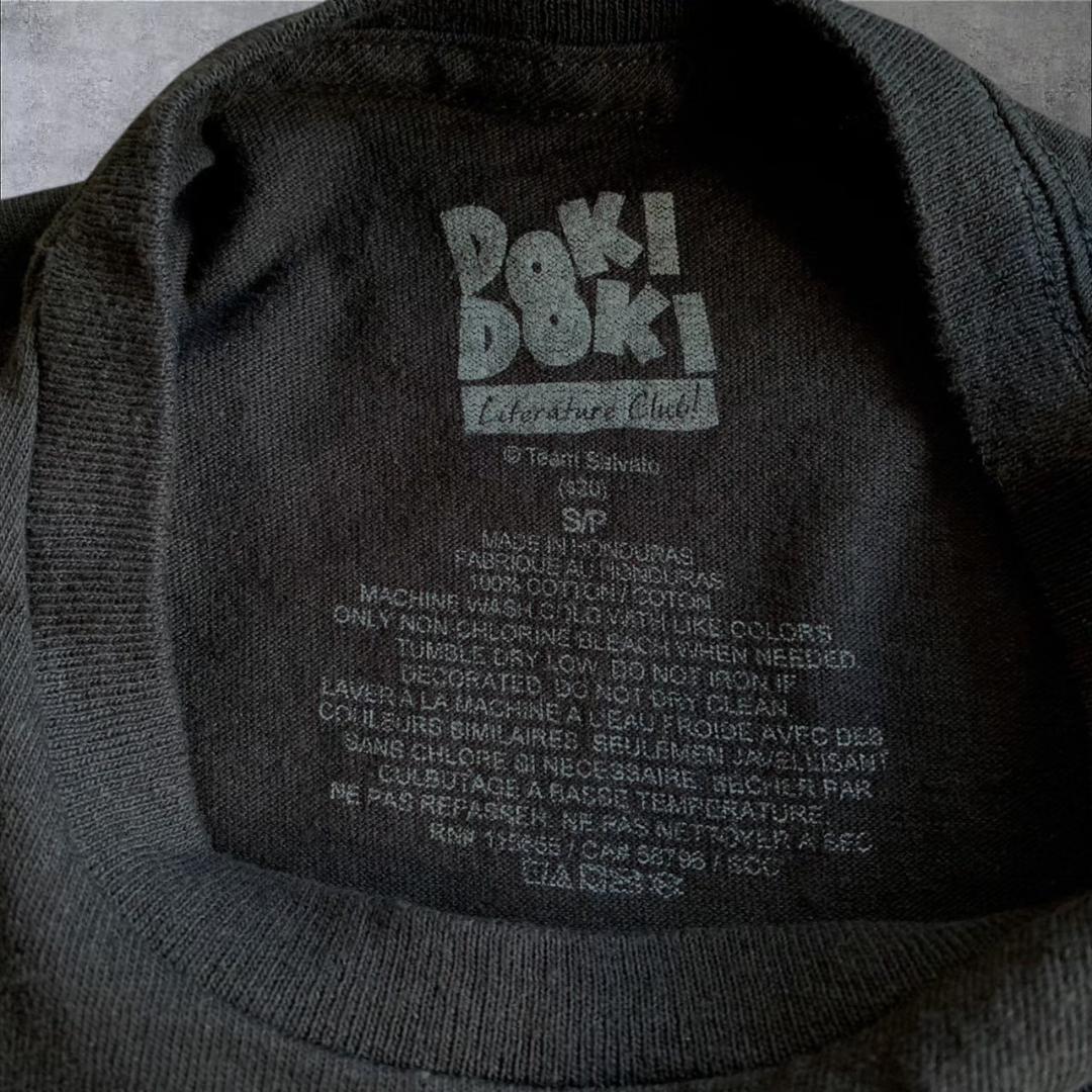 Doki Doki ナツキ ドキドキ文芸部 Tシャツ ブラック ゲーム アニメ ch-000025