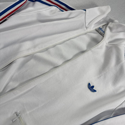 70s 80s adidas トラックジャケット アディダス 白 デサント M ad-t-2505-018