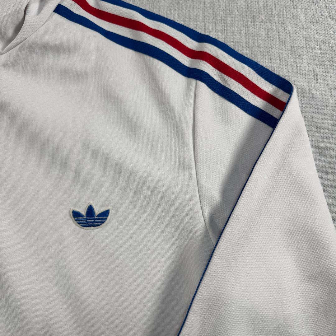 70s 80s adidas トラックジャケット アディダス 白 デサント M ad-t-2505-018