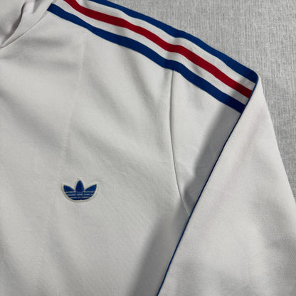 70s 80s adidas トラックジャケット アディダス 白 デサント M ad-t-2505-018