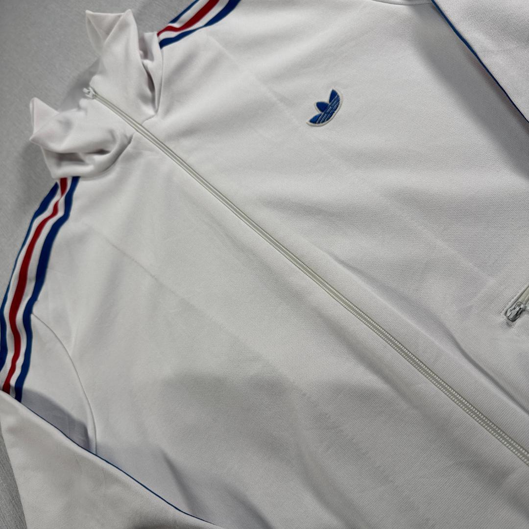 70s 80s adidas トラックジャケット アディダス 白 デサント M ad-t-2505-018