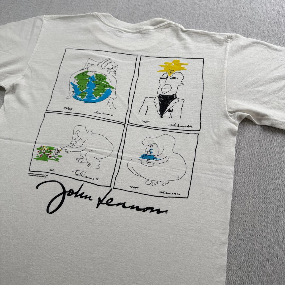 90s ハードロックカフェ ジョンレノン アートT バンT Tシャツ ba-t-2505-010