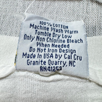 90s Tシャツ ミケランジェロ パロディ アート 白 M a-t-2505-002