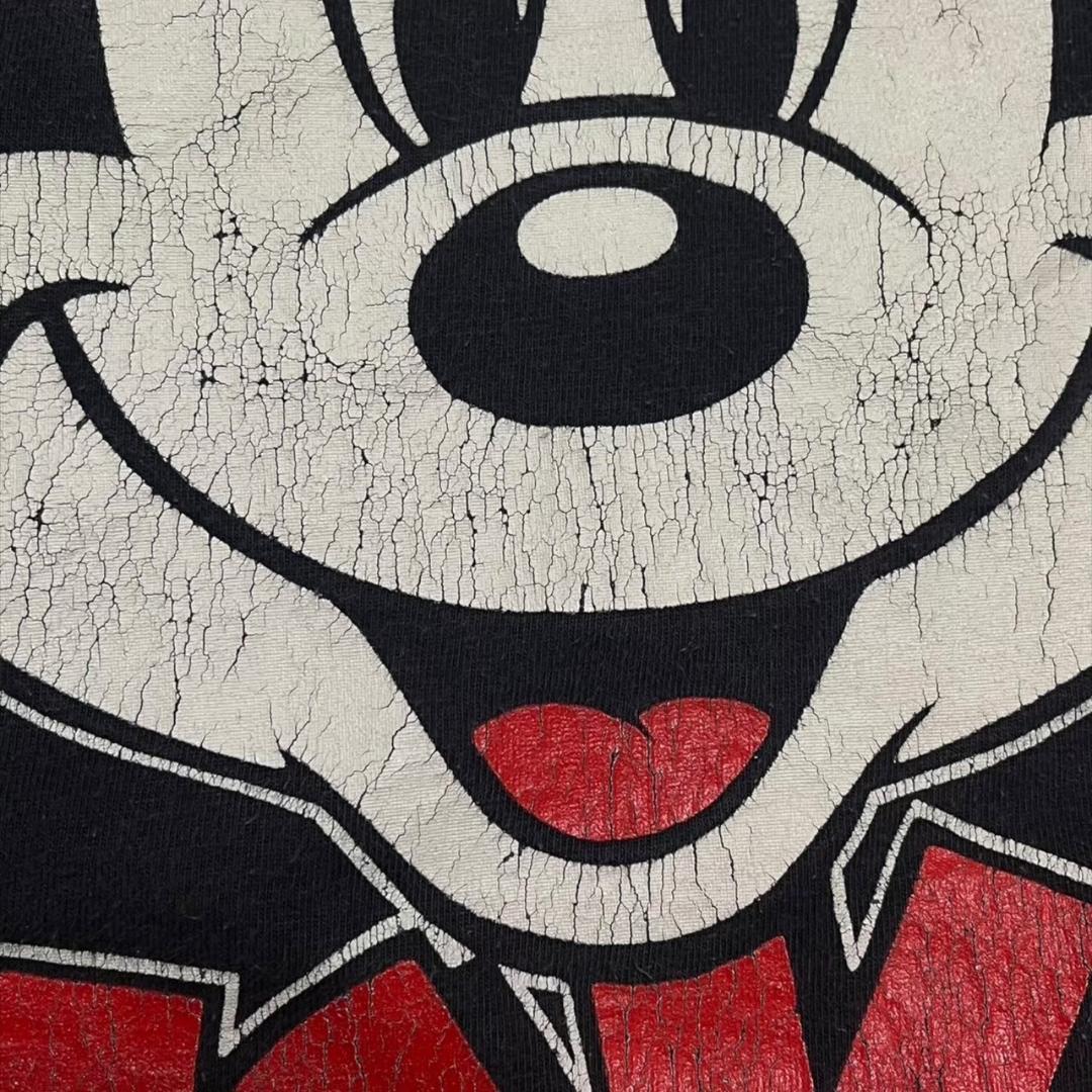 80s ディズニー ミッキーマウス USA製 青タグ 黒 d-000023