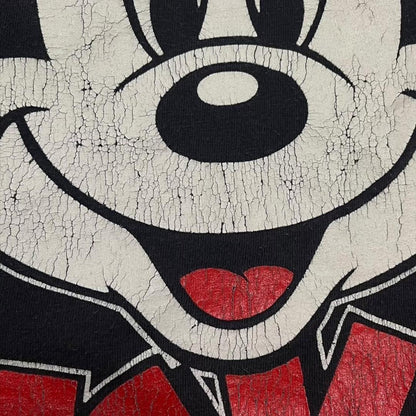 80s ディズニー ミッキーマウス USA製 青タグ 黒 d-000023