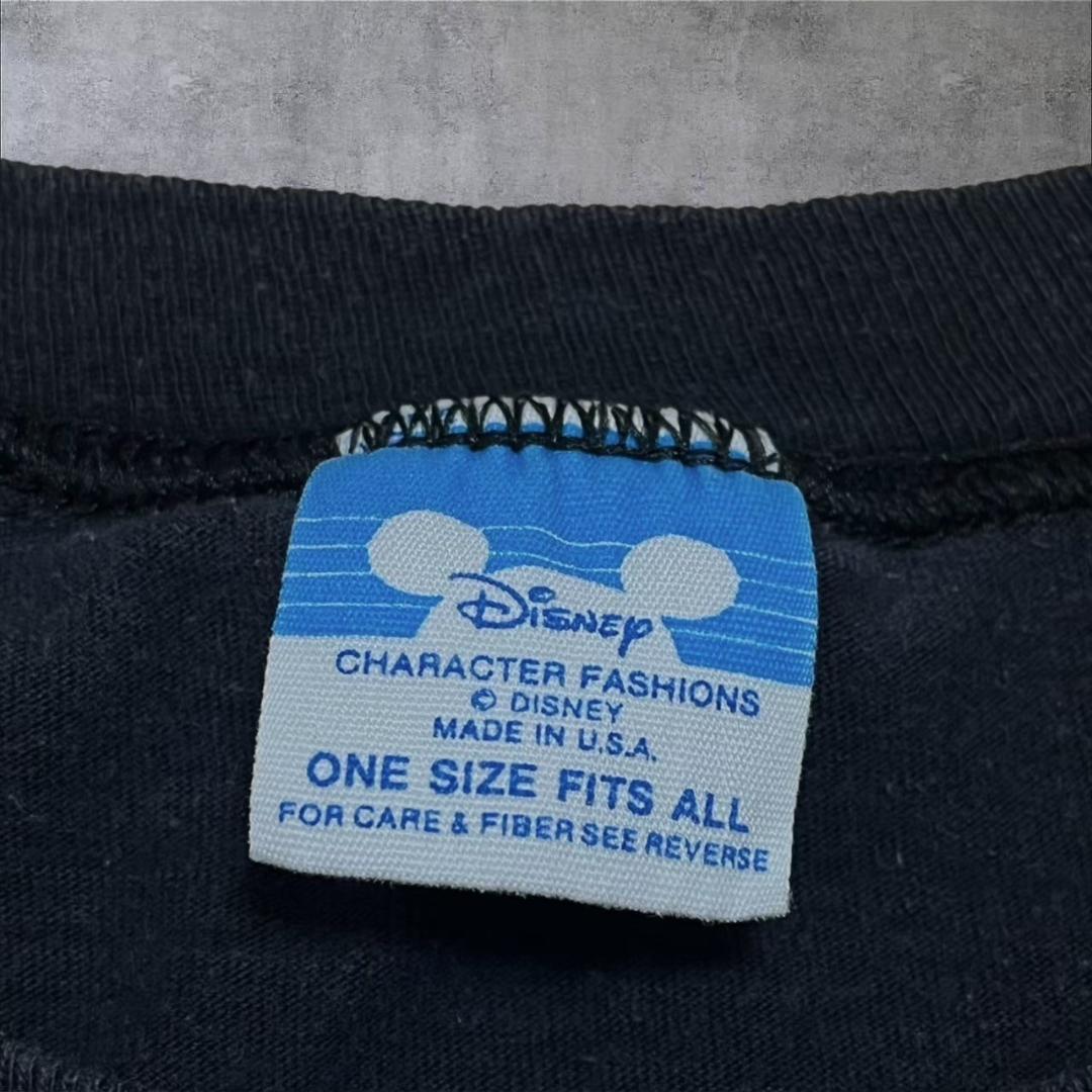 80s ディズニー ミッキーマウス USA製 青タグ 黒 d-000023