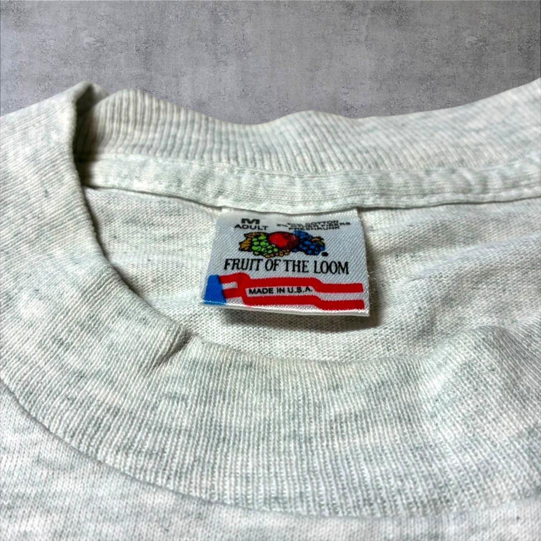 80s 90s デニム ジーンズ アートT フルーツオブザルーム USA製 グレー M a-u-2505-088