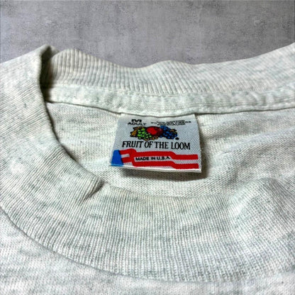 80s 90s デニム ジーンズ アートT フルーツオブザルーム USA製 グレー M a-u-2505-088