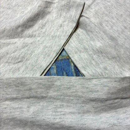 80s 90s デニム ジーンズ アートT フルーツオブザルーム USA製 グレー M a-u-2505-088