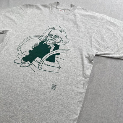 90s 作曲家 偉人 Tシャツ エドヴァルド グリーグ グレー M a-u-2505-040