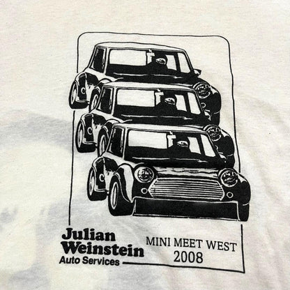 90s MINI Tシャツ 車 USA製 企業T 白 オバマ co-000005